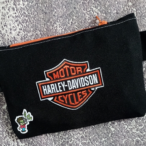 Reworked Harley-Davidson Benny Bag Fanny Pack UNISEX (HANDMADE) - Picture 7 of 11